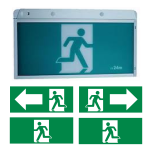 LED Emergency Exit Light Kit with 4 Diffusers, Wall & Ceiling Mount