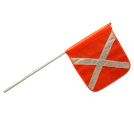 Mine Safety Flag, Orange Reflective X Flag, Quick Release - Southland