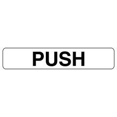 Push (Horizontal), 200 x 50mm Self Adhesive (Pack/5)