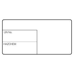 800x400mm - Self Adhesive - Hazchem Transport Sign Unleaded