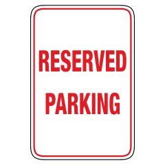 Reserved Parking, 400 x 300mm Metal