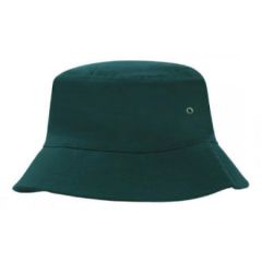 Bucket Hat, Cotton, Bottle Green