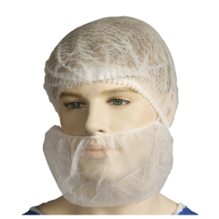 Polypropylene Beard Cover, Double Loop, White - Carton/1000