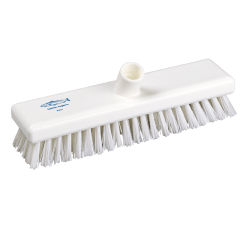 Hill Professional Extra Stiff 305mm Deck Scrub - White