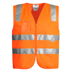 Syzmik ZV998 Unisex Zip Vest, Orange