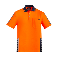 Syzmik ZH320 Mens Komodo Polo, Orange/Navy