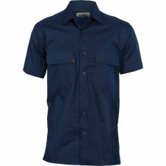 DNC 3223 155gsm Three Way Cool Breeze Cotton Shirt, Short Sleeve, Navy