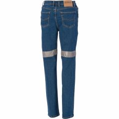 DNC 3339 13.75oz Ladies Reflective Denim Stretch Jeans, Blue