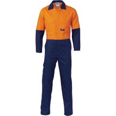 DNC 3851 311gsm Cotton Drill Coveralls, Orange/Navy