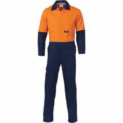 DNC 3852 190gsm Cotton Drill Coveralls, Orange/Navy