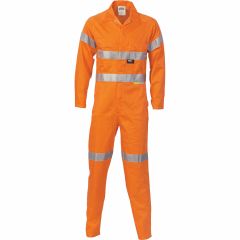 DNC 3854 311gsm Hoop Reflective Cotton Drill Coveralls, Orange