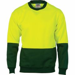 DNC 3821 300gsm Crew Neck Polyester Sloppy Joe Sweater, Yellow/Bottle