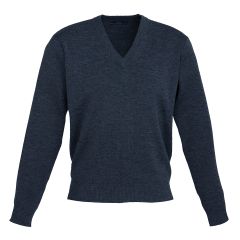 Biz Collection WP6008 Mens Woolmix V Neck Pullover, Navy