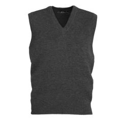 Biz Collection WV6007 Mens Woolmix V Neck Vest, Charcoal