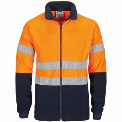 DNC 3830 Hoop Reflective Full Zip Polar Fleece, Orange/Navy