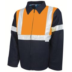 Guardian BI78008OB 21oz Hi Vis Hoop Reflective Bluey Jacket, Orange/Black