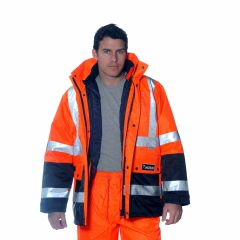 Huski Venture 4 in 1 Jacket, Orange/Navy