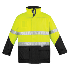 Syzmik ZJ350 Mens Storm Jacket, Yellow/Black