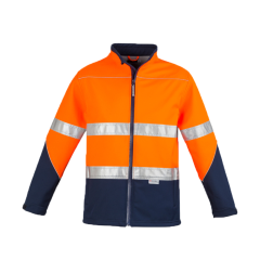 Syzmik ZJ353 Unisex Soft Shell Jacket, Orange/Navy