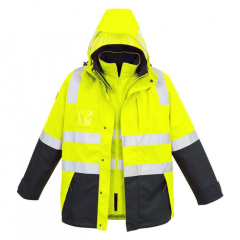 Syzmik ZJ532 Mens 4 In 1 Waterproof Jacket, Yellow/Navy