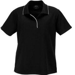 Biz Collection P3225 Ladies Elite Polo 170gsm, Black/White