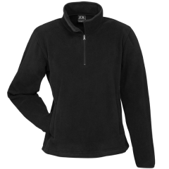 Biz Collection F10520 Ladies Trinity 1/2 Zip Pullover, Black