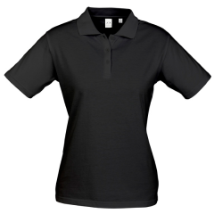 Biz Collection P112LS Ladies Ice Polo 185gsm, Black