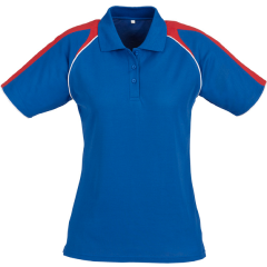 Biz Collection P225LS Ladies Triton Polo 170gsm, Royal/Red/White