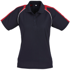 Biz Collection P225LS Ladies Triton Polo 170gsm, Navy/Red/White