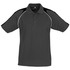 Biz Collection P225MS Mens Triton Polo 170gsm, Ash/Black/White