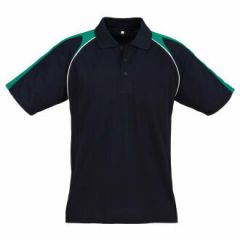 Biz Collection P225MS Mens Triton Polo 170gsm, Navy/Kelly Green/White