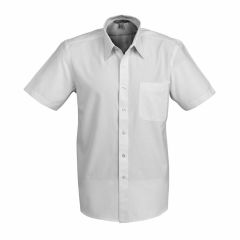 Biz Collection S251MS Mens Ambassador Short Sleeve Shirt, Silver/Grey