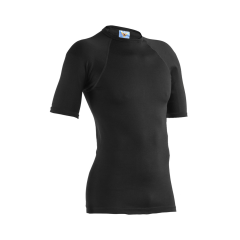 Wilderness Wear Polypro+ Thermal Crew Neck Top, Short Sleeve, Black