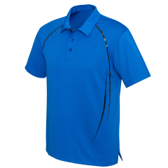 Biz Collection P604MS Mens Cyber Polo, Royal/Silver