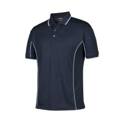 JB's Piping Polo, Short Sleeve, Navy/White