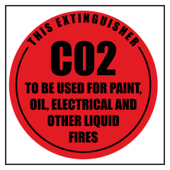 ECONO CO2 - 190x190 Poly - Extinguisher Identification Sign