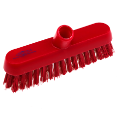 Hill Professional Extra Stiff 230mm Deck Scrub - Red