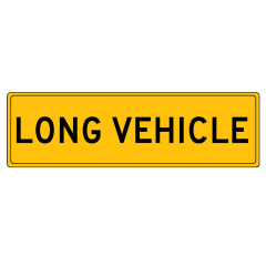 Long Vehicle, 1020 x 250mm, Class 2 Reflective Aluminium