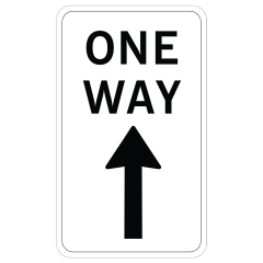 One Way (Arrow), 450 x 800mm Aluminium, Class 1 Reflective 