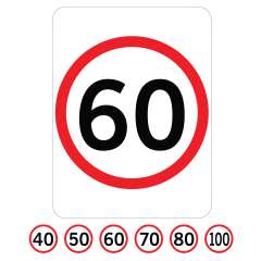 600 x 450mm - Aluminium Class 1 - (SPEED) Speed Limit