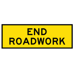 End Roadwork, 1800 x 600 Boxed Edge, Metal Class 1 Reflective