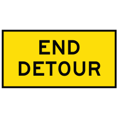 End Detour, 1200 x 600 Boxed Edge, Metal Class 1 Reflective