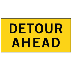 Detour Straight Arrow, 1200 x 300mm Boxed Edge, Metal Class 1 Reflective