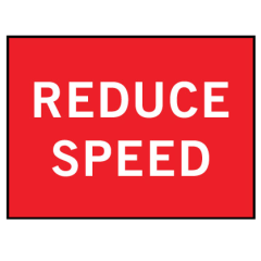 Reduce Speed, 900 x 600mm Boxed Edge, Metal Class 1 Reflective