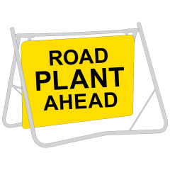 Road Plant Ahead, 900 x 600mm Metal, Class 1 Reflective, Sign Only