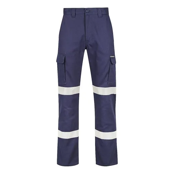 Cotton Drill Cargo Trousers Navy