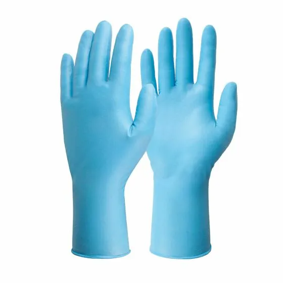 Safetek Disposable Blue Powder Free Nitrile Gloves, Box of 100